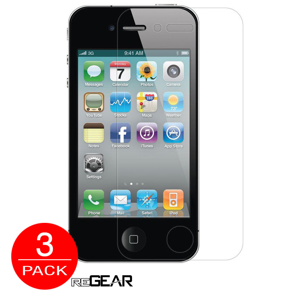 Clear Screen Protector for iPhone 4/4S - 3 Pack - Stylus Shop - Screen Protector Iphone 5se
