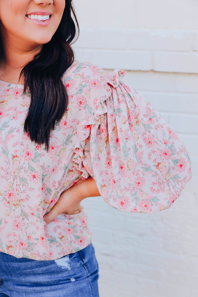 Morning Glory Floral Blouse – Whiskey Darling Boutique