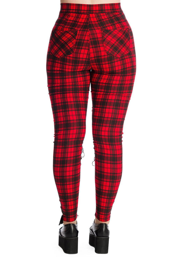 Plaid Leggings for Women, Punk Leggings, Grunge Clothing, Gothic Clothing,  Goth Clothing, Red Leggings, Buffalo Tartan Plaid Leggings -  Canada