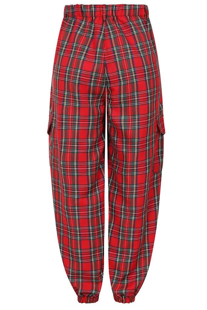 Gorgeous, No Boundaries Red/Blk Plaid Trousers. Size Large. NEW!