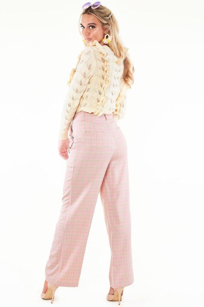 60s Belted Bengaline Flare Trousers