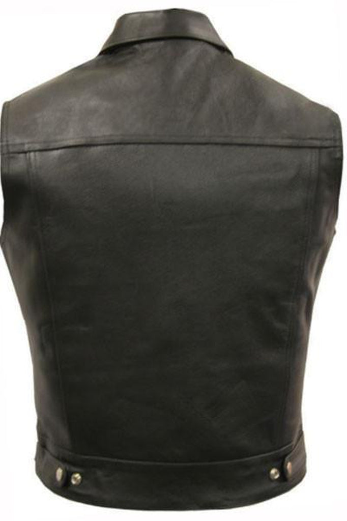 PU BLACK LEATHER SLEEVELESS JACKET – Vongai Mapho