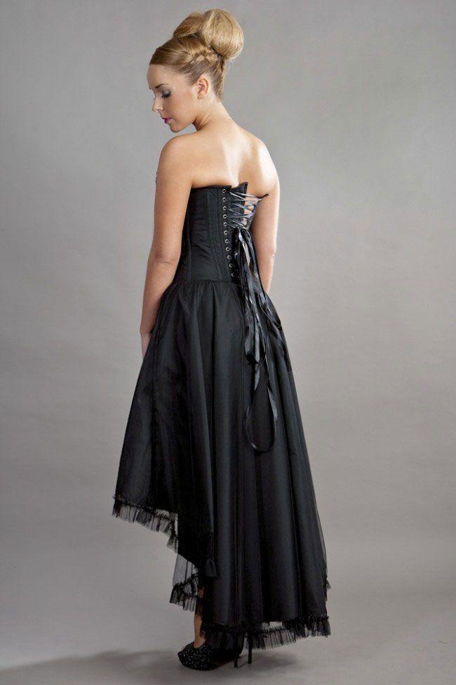 Elizabeth Vintage Corset Dress In Taffeta - Burleska - Dark Fashion Clothing