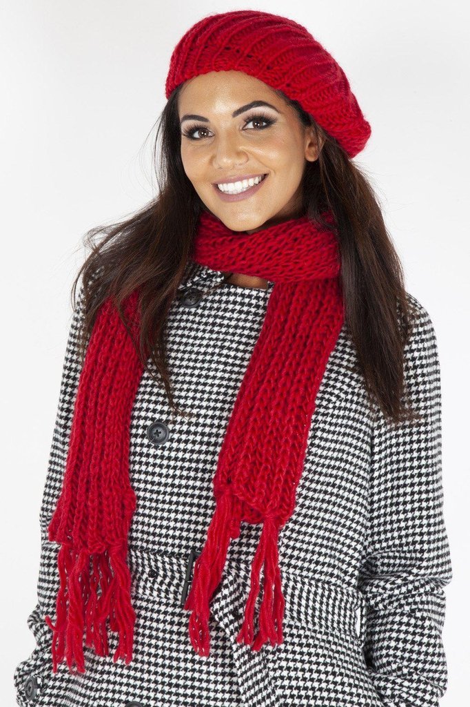 beret and scarf set