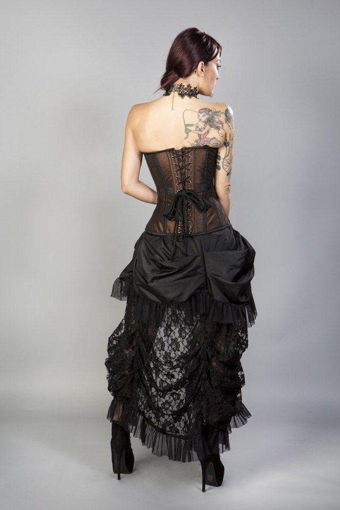 Short Corset Dress with Lace, Gothicana by EMP Short dress