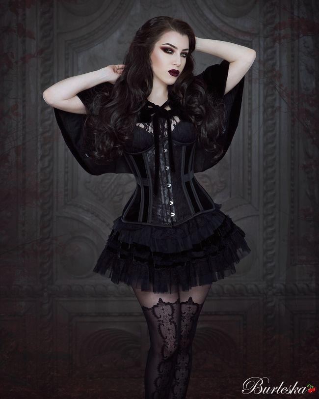 Europax Halloween Victorian Gothic Lingerie Overbust Corset Dress Bustier  Lace Skirt: .ca: Clothing & Accessories