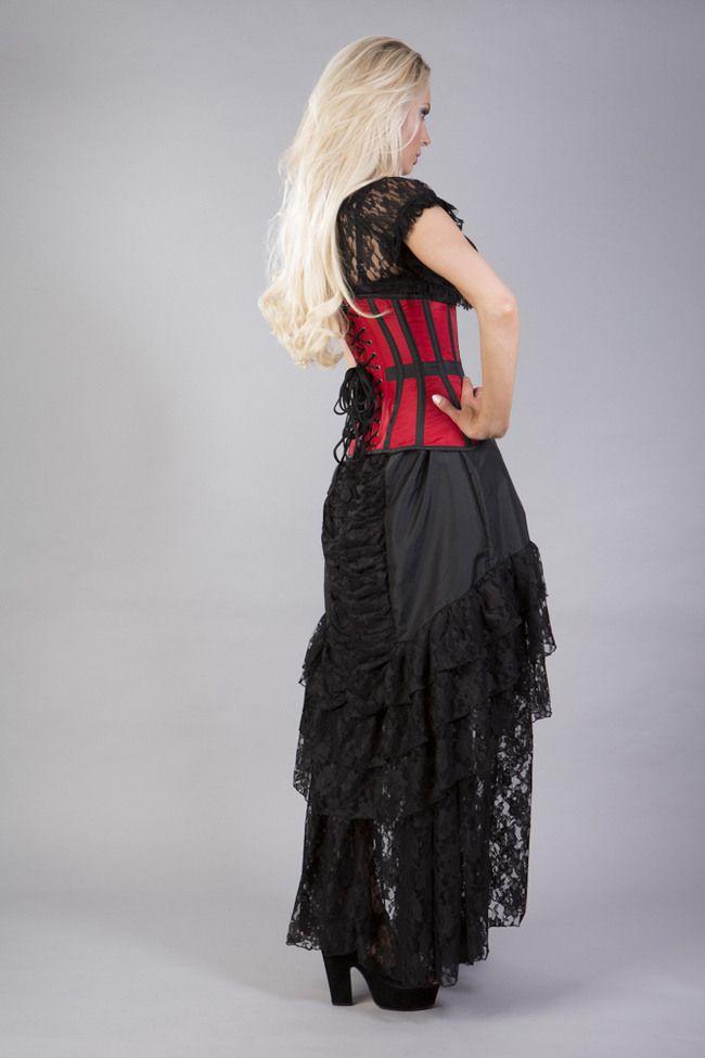 Gothic Corsets - Vintage & Steampunk Corsets Tagged black-red - Dark Fashion  Clothing