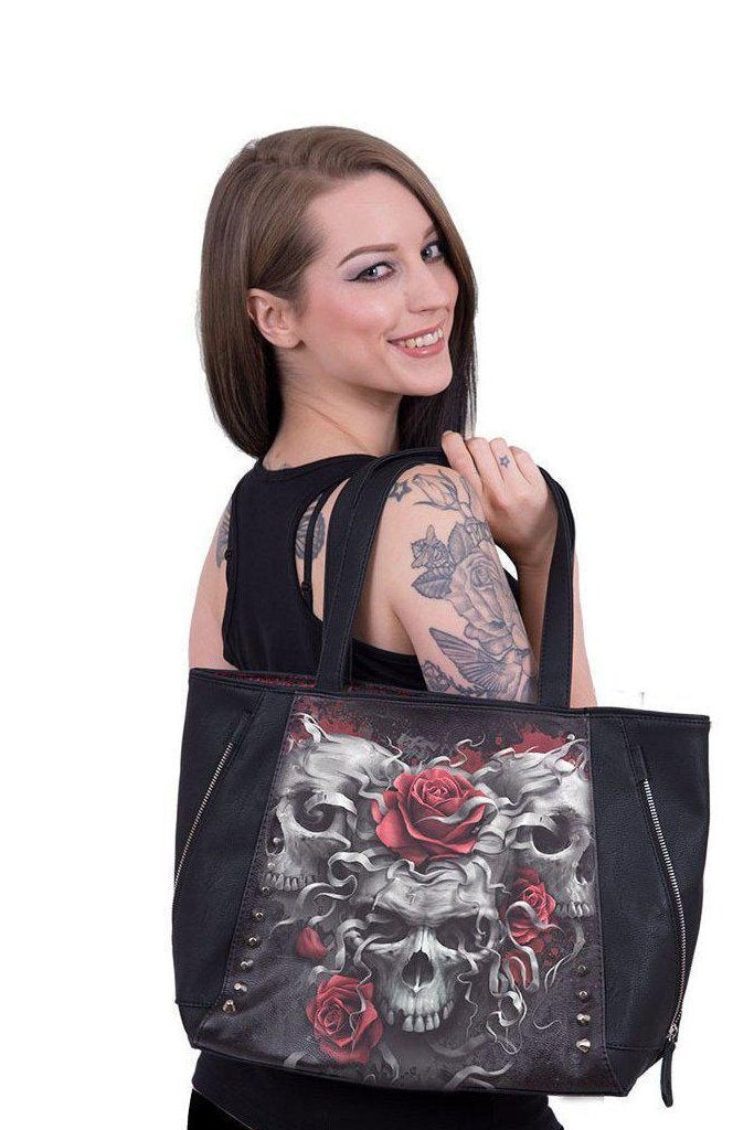 Small Crossbody Purse For Girls Gothic Skull Pu Leather Cross Body