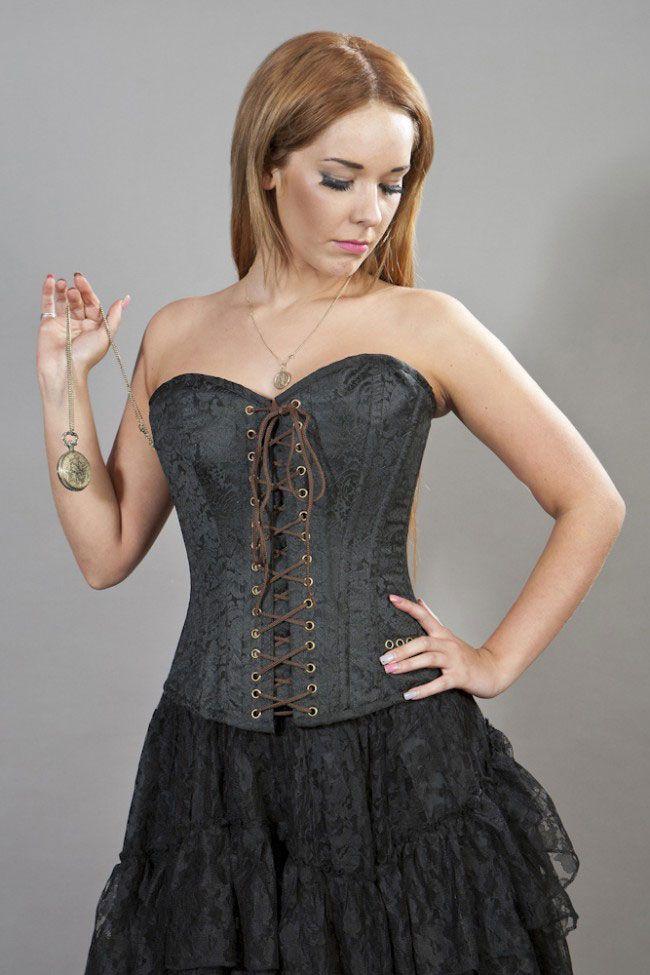 Burleska, Tops, Vegan Leather Double Laced Spiked Corset Bnwt