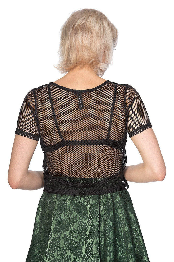 Skull Mesh Banned Apparel Crop Top