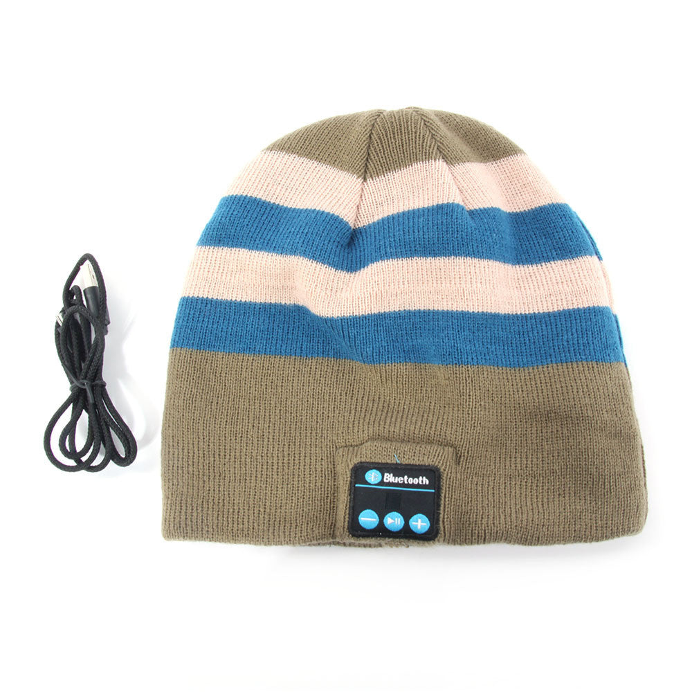 Soft Warm Beanie Hat Wireless Bluetooth Smart Cap Headphone Headset Speaker Mic PY1 TIML66