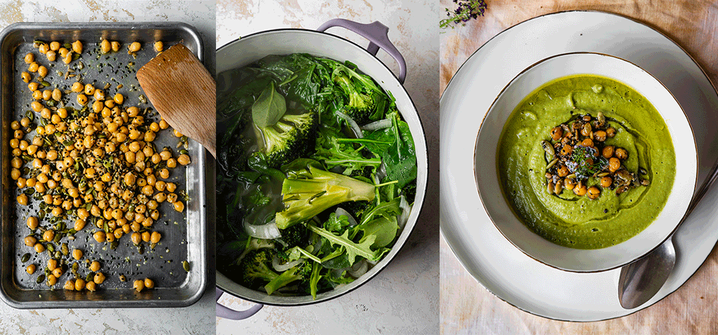 Process of making green soup