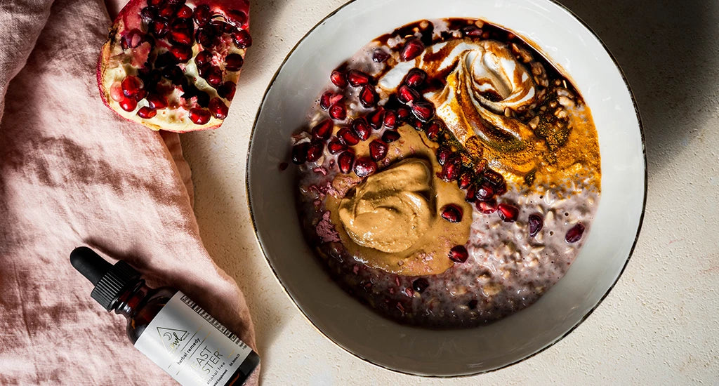 Turmeric & Pomegranate Overnight Oats with OWL Yeast Buster