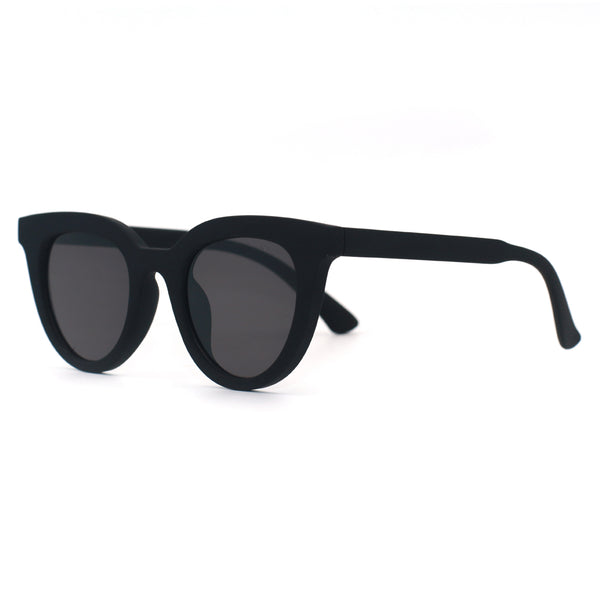 Matte Black - Runde solbriller til kvinder – TopFoxx