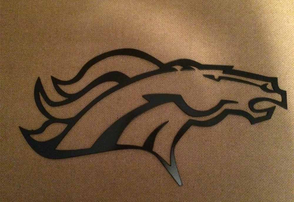 Denver Broncos Metal Art / Football Art – Moon Light Metal Design