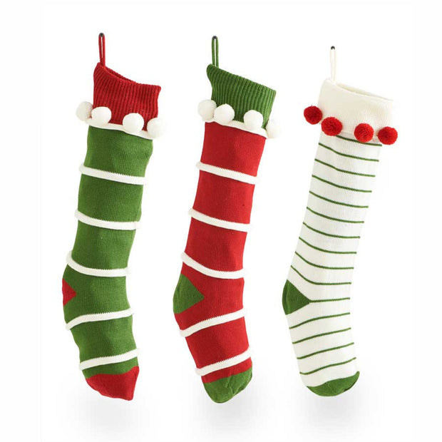 Holiday - Striped Stocking – FancySchmancyDecor