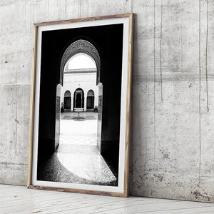 Moroccan Decor Photo Print Black And White Art Print