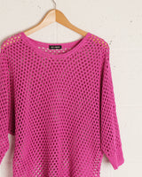 Heidi Loose Knit Top - Orchid