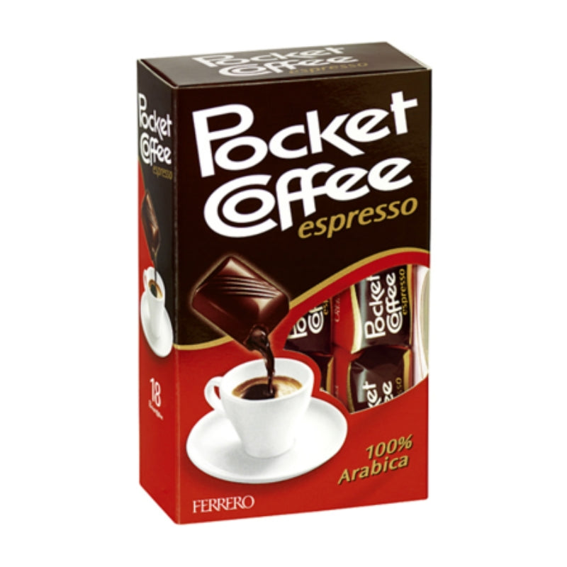 Ferrero Pocket Coffee Dark & Milk Chocolate Bites decaffeinato, 18 Ct, 225 g