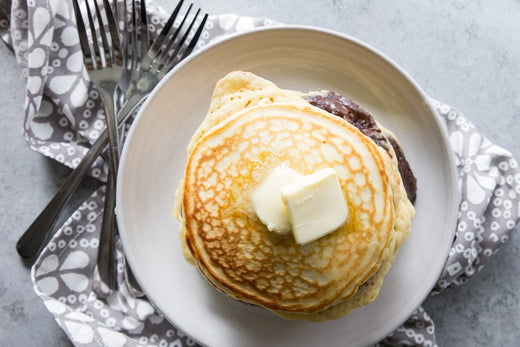 Chocolate Hazelnut Stuffed Pancakes