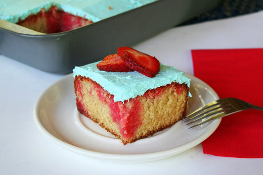 Peanut Butter and Jelly Poke Cake