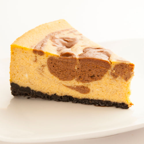 VIDEO RECIPE: Pumpkin Cheesecake with a Chocolate Peanut Butter Swirl