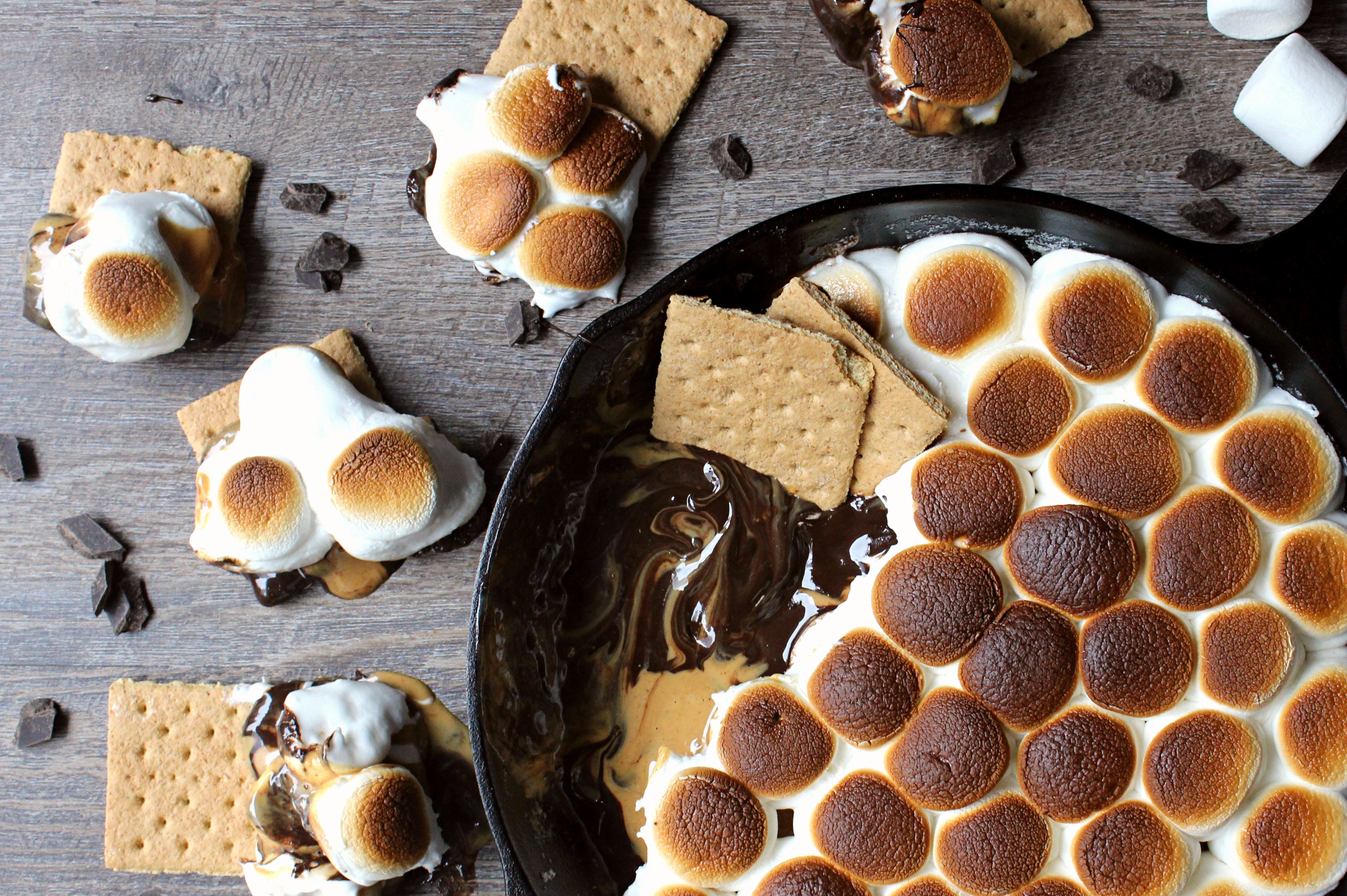 Peanut Butter Skillet S’mores