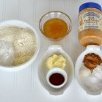 flour salt xanthan gum baking soda salt old fashioned peanut butter honey vanilla extract