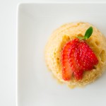 Cake with Sliced Strawberries