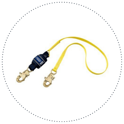 Shock Absorbing Lanyard with Snap Hook