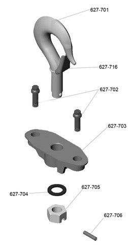 Pièces de palan de palette classique - suspension à crochet pivotant grand cadre