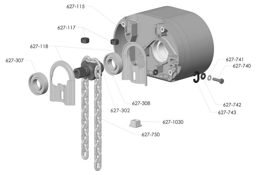 Pièces de palan de lodestar classiques - Gearits à petit cadre