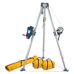 11' Space Tripod System With 60' Stainless Steel SRL-R and Personnel Winch