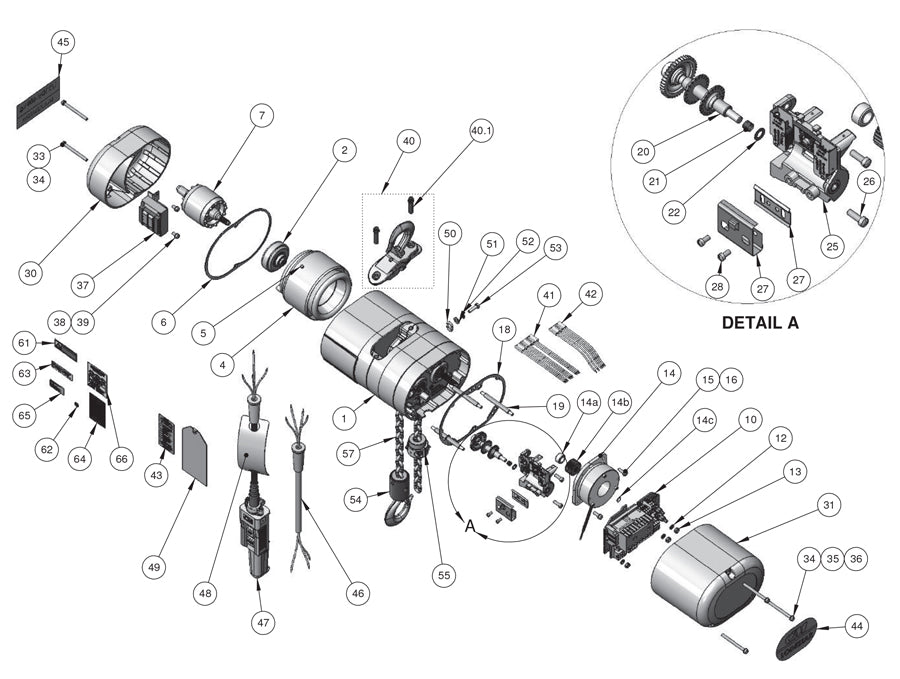 Next-Gen Lodestar Hoist | Små ramdelar