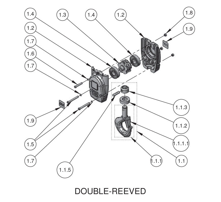 Next-Gen lodestar takelonderdelen | Groot frame - Lower Hook Block (R, RR)