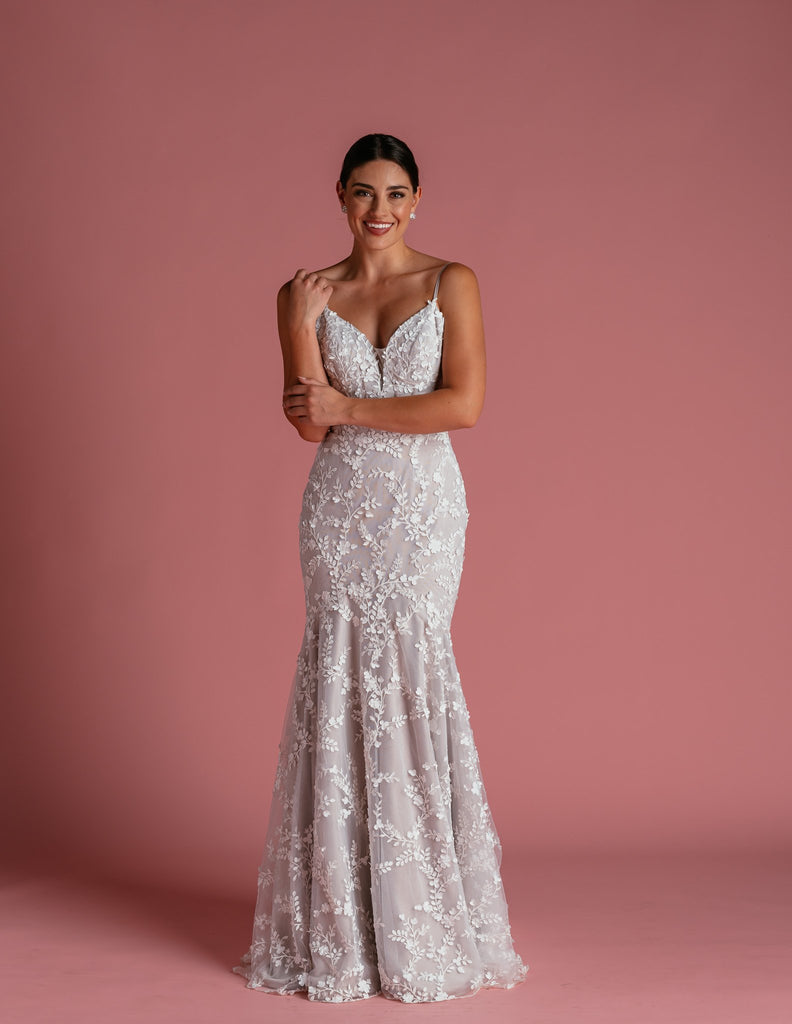 Lis Simon Bridal Lace Fitted Dress Vancouver