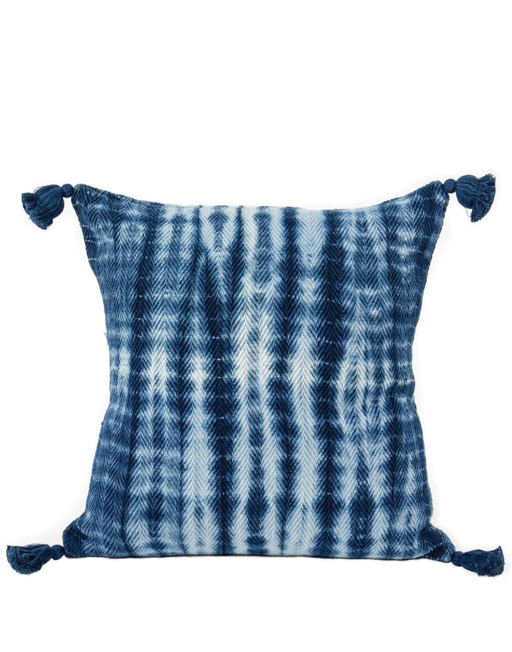 Indigo Shibori Tassel Pillow