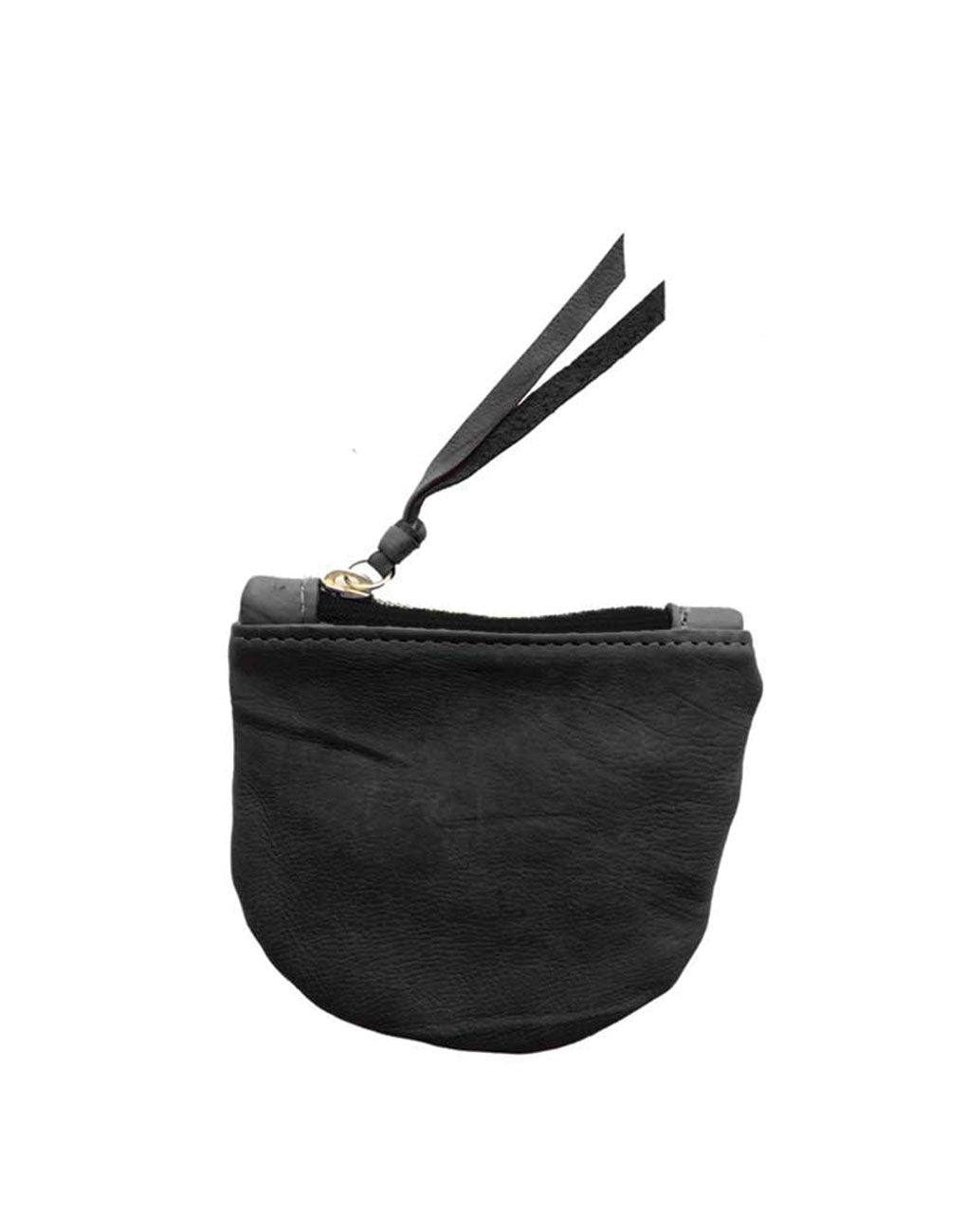 Half Moon Leather Pouch - Black