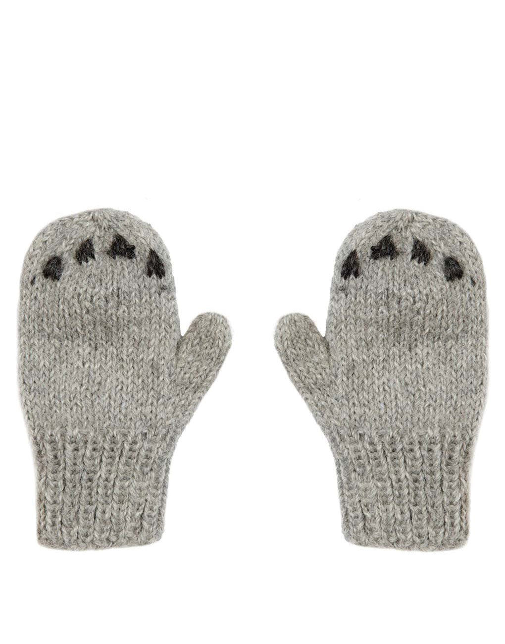 grey baby mittens