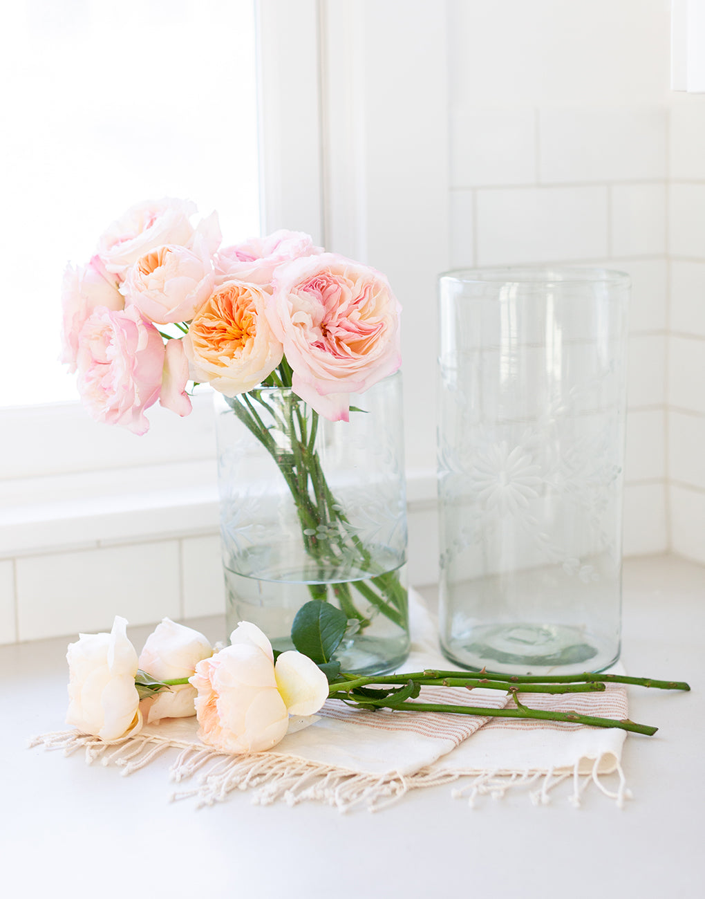 Clear Flower Glass Vase The Little Market