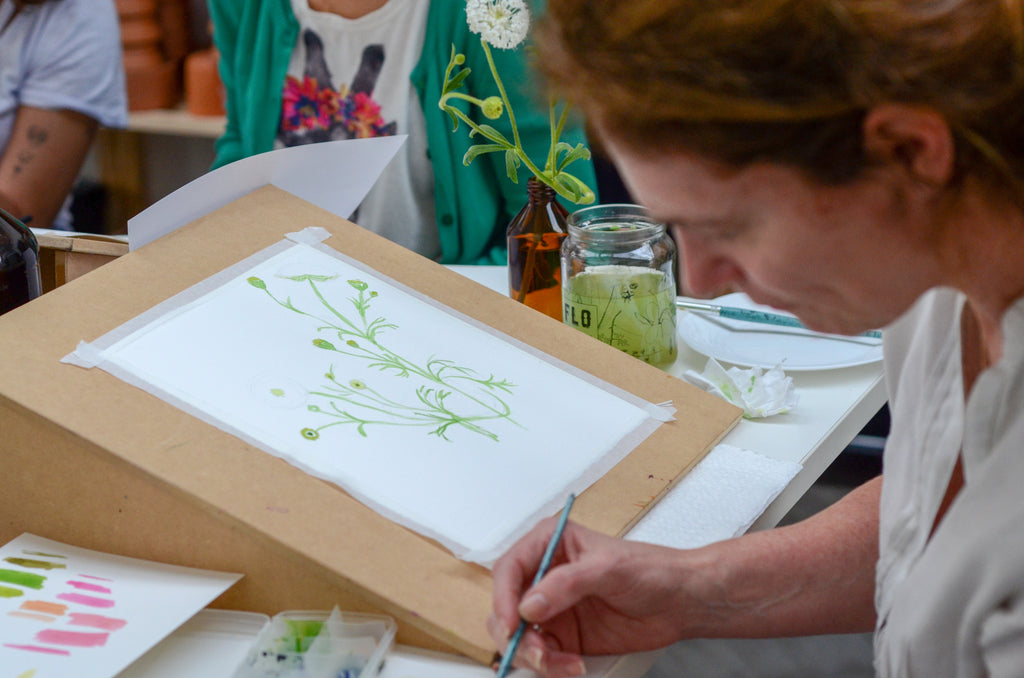 workshop de aquarela botânica FLO