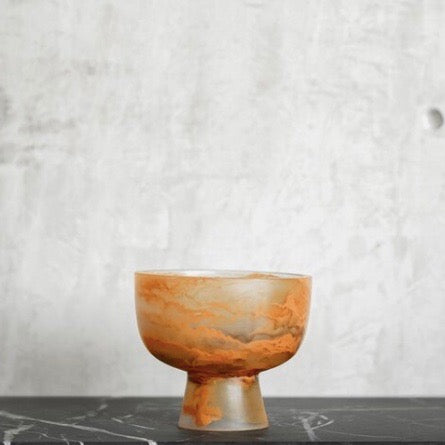 Resin Pedestal Bowl - Carnelian