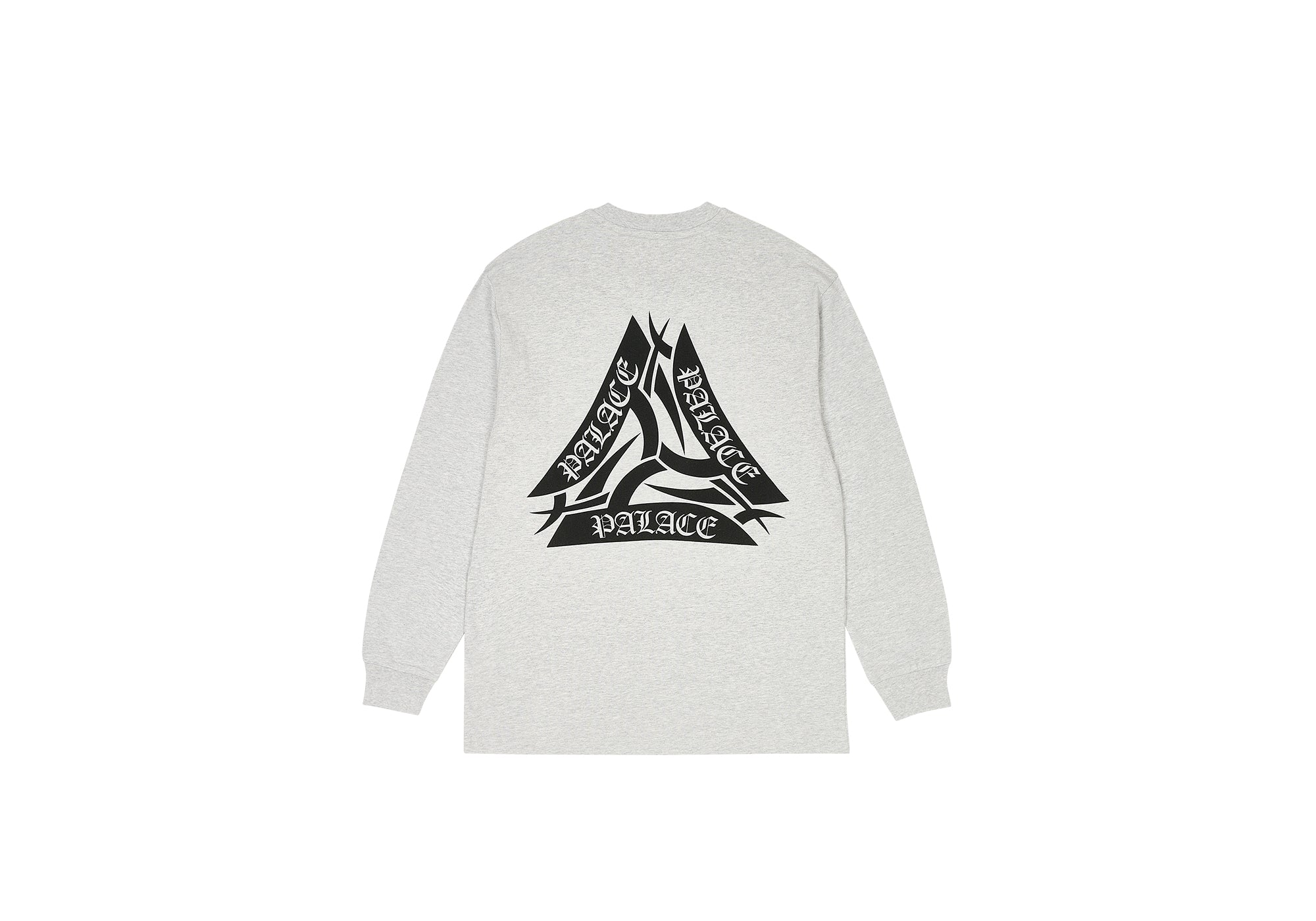 TRIBAL TRI LONGSLEEVE GREY MARL | PALACE SKATEBOARDS