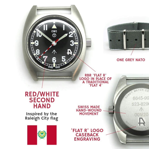 Redbar Raleigh x CWCWATCH W10 military watch collaboration