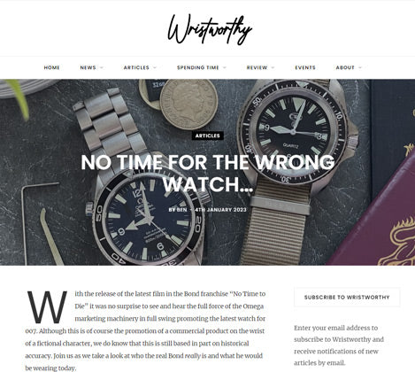 WristWorthy article - No Time For The Wrong Watch