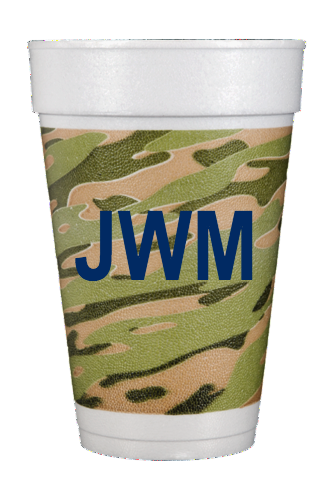 16 oz Camo Styrofoam Cups