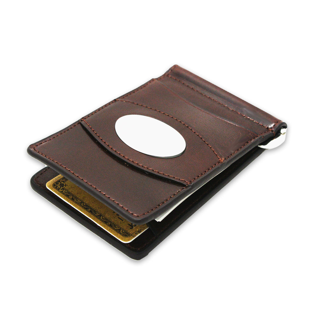 Razor Wallet™ w/ Engraving Plate - Dark Brown – Storus