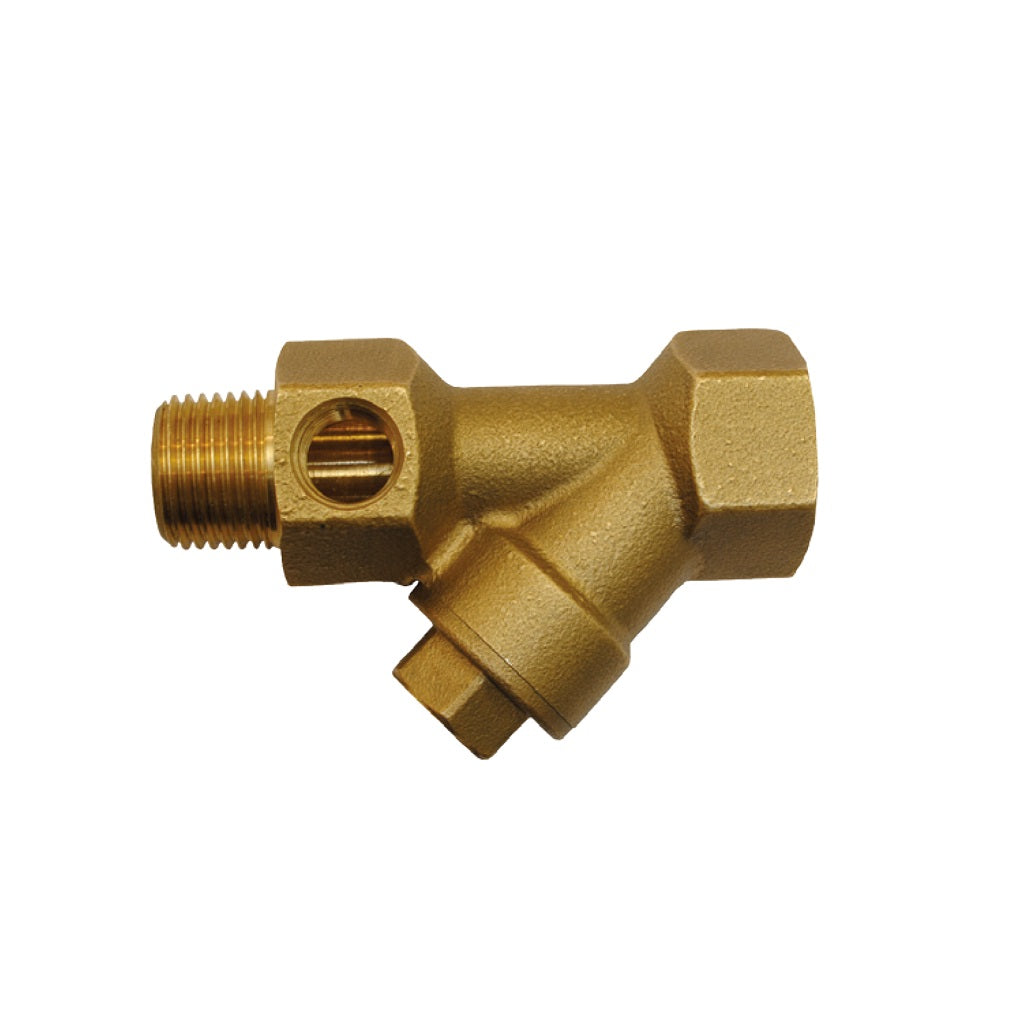 1/2 Brass Y Strainer Male x Female with 1/4 Bypass Port - ATPRO