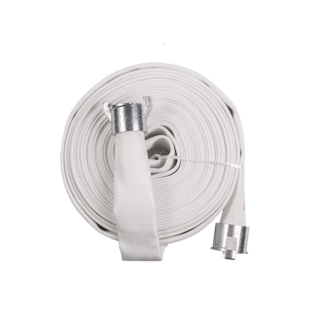 1 Inch White Garden Fire Hose (Aluminum Pipe Fittings