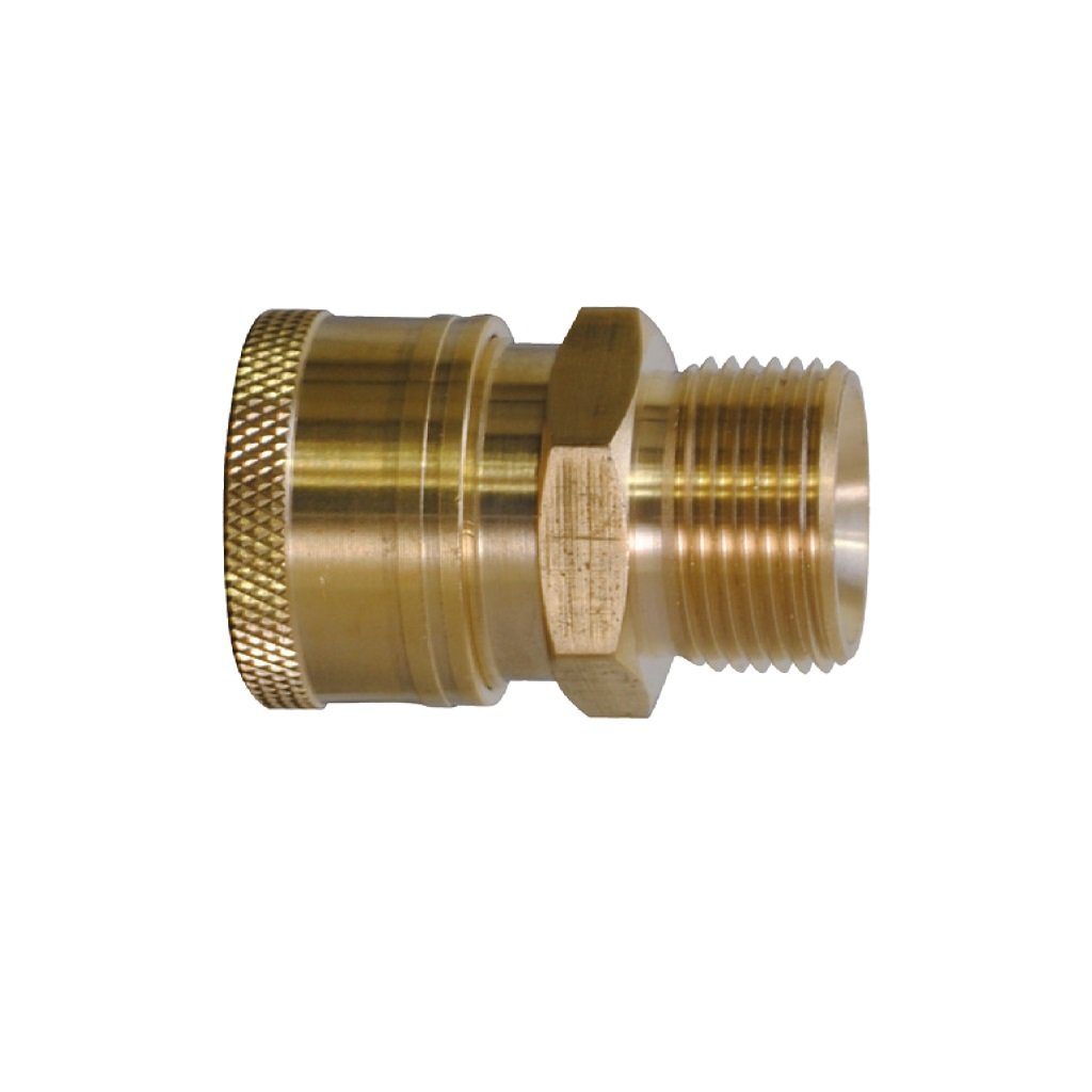 High Pressure Swivel Hose Coupling Brass 3/8 Male - 3/8 Female